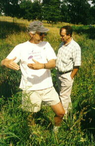 Jim McMahon leading a landowner tour on the Mackinaw River